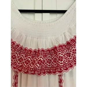 Muche muchette white gauze embroidered swing dress thumbnail 3