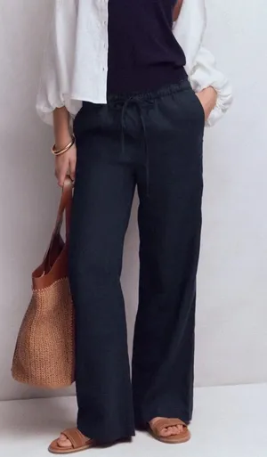 Boden Islington linen pants sz 16 18 long thumbnail 1