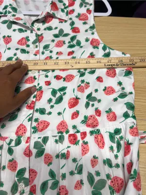 J.Crew Strawberry Print Collared Midi Dress Belted Size 10 thumbnail 14