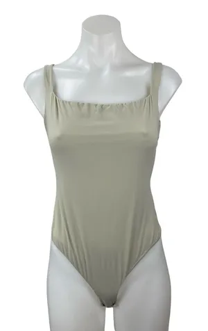 Skims Women's Gray Sleeveless Square Neck Backless Tank Bodysuit Top Size XL thumbnail 1