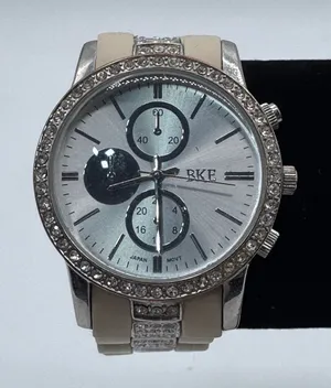 BKE Silver Tone Rhinestone Chronograph Watch Japan Movt Needs Battery‎ thumbnail 1