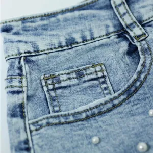 Blue Pearl-Embellished Women's Jeans thumbnail 7