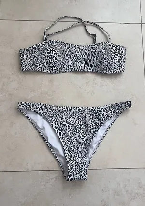 Black & White Cheetah Print | Bikini set thumbnail 1