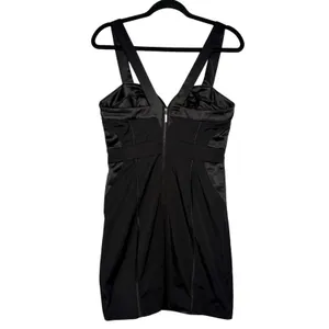 bebe Y2K Medium (8) Black Bodycon Dress Mini Timeless Classic Cocktail thumbnail 4