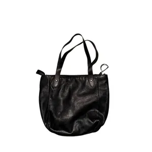 Lauren Ralph Lauren Vintage Black Pebbled Leather Tote Shoulder Bag Purse thumbnail 3