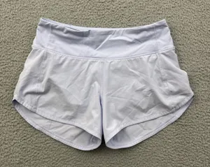 Lululemon Speed Up Shorts Mid Rise 4" Pastel Blue Athletic Athleisure Women's 4 thumbnail 1