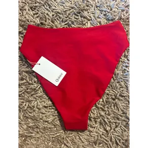 QUINCE High Rise High Leg Bikini Bottom Cherry Red NWT Sz Small S SLOW FASHION thumbnail 6