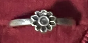 Women’s Stainless Steel Silver Embellished Ring Size 6 NWT thumbnail 1