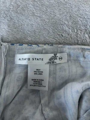 Altar'd State Blue and White Mini Skirt thumbnail 3