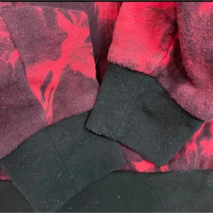 Superdown Breanna Tie Dye Crew Sweatshirt Red Black thumbnail 5