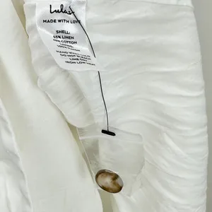 Lulus Sicily Sweetheart White Button-Front Puff Sleeve Midi Dress Classic Medium thumbnail 12