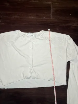 Lovers and Friends White Cardigan Long Sleeve Crop Top Size XS thumbnail 7