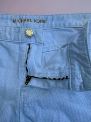 MICHAEL Michael Kors White Denim Cutoff Shorts Sz 8‎ Raw Hem Summer Short Shorts thumbnail 6