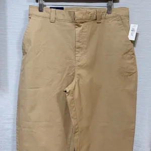 Gap Everyday Straight Khaki Pants Tan Beige Mid Rise Stretch Size 12 815869-05 thumbnail 3