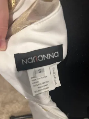 Narianna White & Gold Homecoming Dress thumbnail 8
