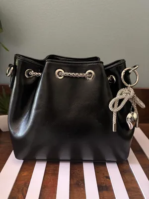 & Other Stories Cute Small Crossbody Checkered Bucket Bag thumbnail 4