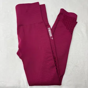 Gymshark Burgundy Performance‎ Leggings Size M thumbnail 8