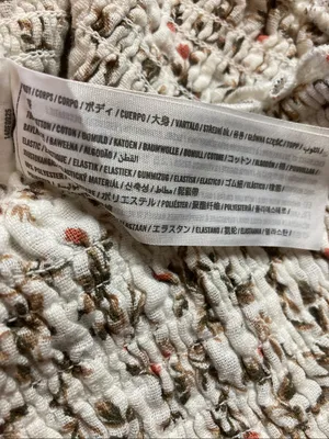 Abercrombie & Fitch Cream Smocked Floral Tie-Strap Camisole Small thumbnail 4
