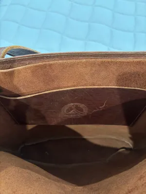 Brown leather tote thumbnail 2