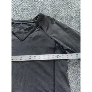 Lululemon Women's Loop Back Crew Pullover Cropped Sweatshirt Gray Size 6 thumbnail 5