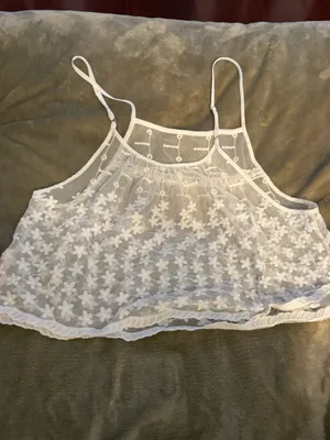 White lace tank top Size 6 thumbnail 2
