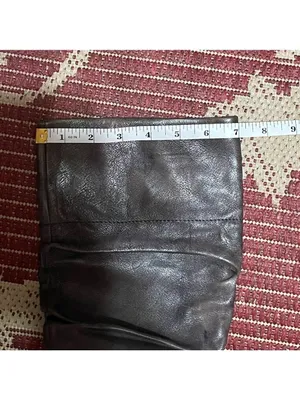 Biviel Brown Leather Slouchy Heeled Boots Size 6.5 / 37 thumbnail 6