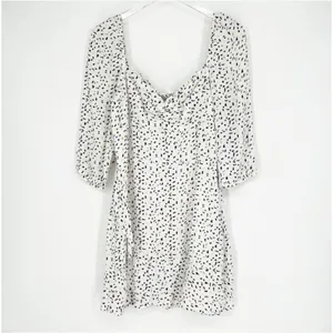 Anthropologie Rahi Confetti Print Puff Sleeve Mini Dress‎ Women's Size XL thumbnail 3