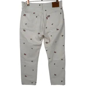 Anthropologie Women's Levis 501 Floral Embroidered Jeans White Size 29 Feminine thumbnail 7