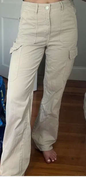 Zara Tan Cargo Pants thumbnail 2