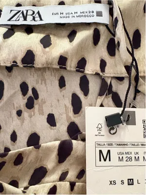 Zara Animal Print Satin Mini Dress Women’s Size M NWT thumbnail 9