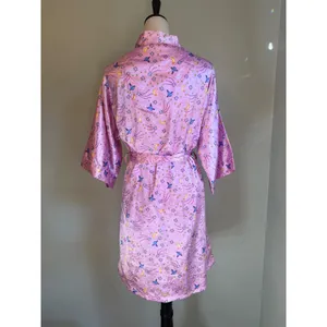 Jammilicious Pink Celestial Satin Robe Moon Star Planet M y2k whimsigoth retro b thumbnail 4