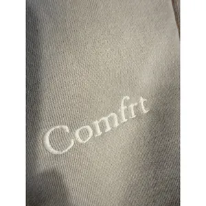 Comfrt Womens Fleece Lined Jogger Sweatpants Cream High Rise Elastic Waist Small thumbnail 4