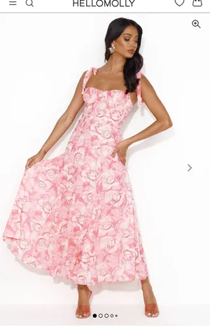 Hello Molly Midi Pink Dress thumbnail 1