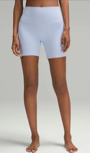 Lululemon Align High-Rise Bike Biker Short 6" in Blue Linen W2538 Sz 14 thumbnail 1