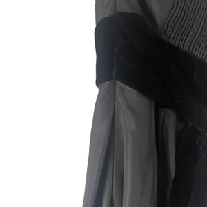 Zara Basic Small Black Strapless Fairy Grunge‎ Whimsygoth Velvet Tie Maxi Dress thumbnail 7