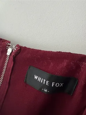 White Fox Burgundy Lace Bustier Corset Top thumbnail 4