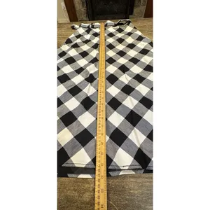 New Kate Spade New York Linen Blend Gingham Belted Skirt‎ Size 0 Black/White thumbnail 8