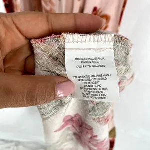 Paper Heart Maxi Dress Womens XL Multicolor Rose Floral Linen Blend V Neck thumbnail 8