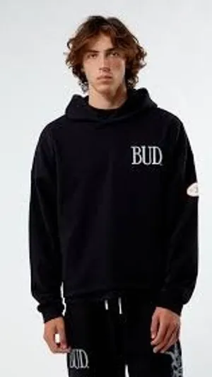 M Budweiser by PacSun King Hoodie Sweatshirt Black King of beers thumbnail 1