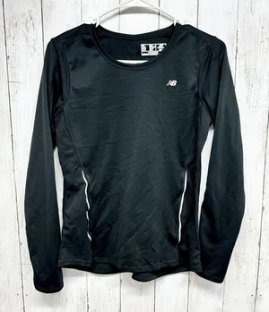 New Balance Top Women Size Small Long Sleeve Black Base Layer Thermal‎ Athletic thumbnail 1