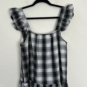BB Dakota by Steve Madden Black and White Plaid Maxi Dress, M thumbnail 10