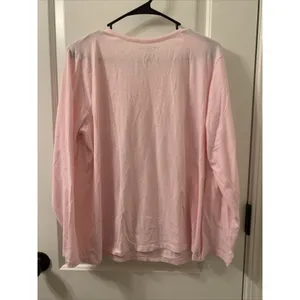 Croft & Barrow Women’s Dog Print Long Sleeve Pajama Top Shirt 1pc Size L Pink thumbnail 6