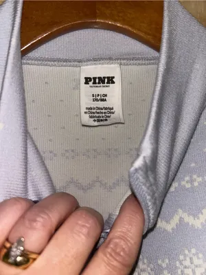 VS PINK Half-Zip Tank with Fair Isle Pattern thumbnail 2