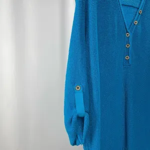 Free People Firefly‎ Tunic Sweater in Blue Size Small thumbnail 7