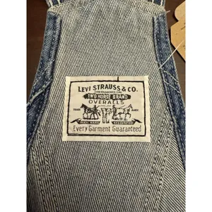 Levi’s Vintage Two Horse Brand Bib Work Clothing Overalls XL Denim Romper Retro thumbnail 6