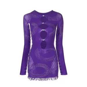 Poster Girl Rhinestoned Miranda Dress Twilight Purple One Size thumbnail 3