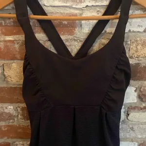 Black Sleeveless Breathable Built In Bra Workout Top Size S thumbnail 2