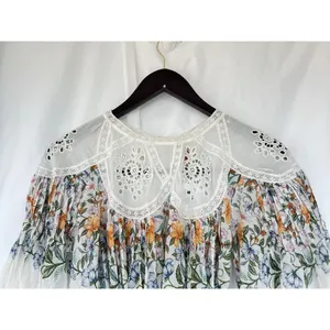 Farm Rio Sweet Bloom Dress Small Mini Bouquet Short Sleeve Eyelet Lace Garden thumbnail 9