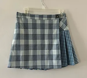 Urban Outfitters Skirt Women's Medium Blue Plaid Twee Pleated Mini Academia thumbnail 1