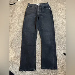 Agolde Riley High rise straight jeans black sz 24 thumbnail 3